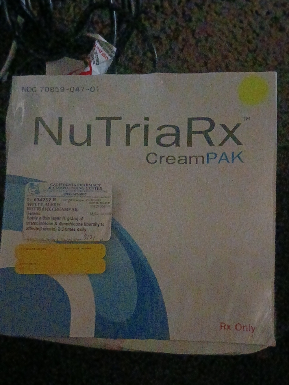 NuTriaRx CreamPAK Nutritional Cream Pack - White & Blue